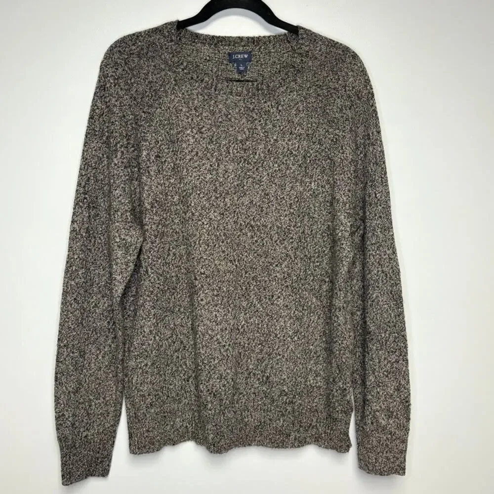 J. Crew Casual‎ Neutral Wool Blend Old Money Dad Grandpacore Sweater Sz L
